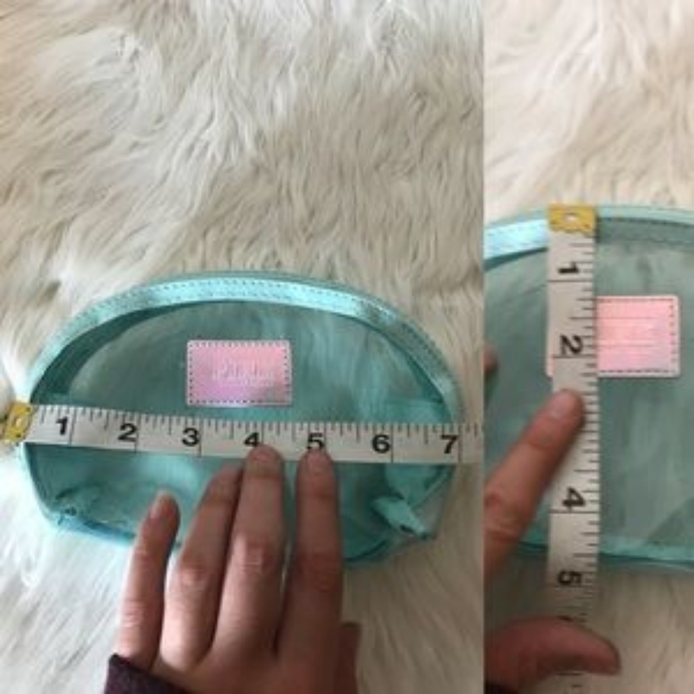 2 Victoria’s Secret Make Up Bags Blue Silver - Picture 3 of 8